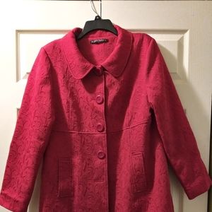 Jacket with a Damask Print - EUC
